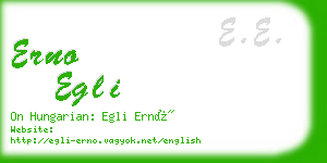 erno egli business card